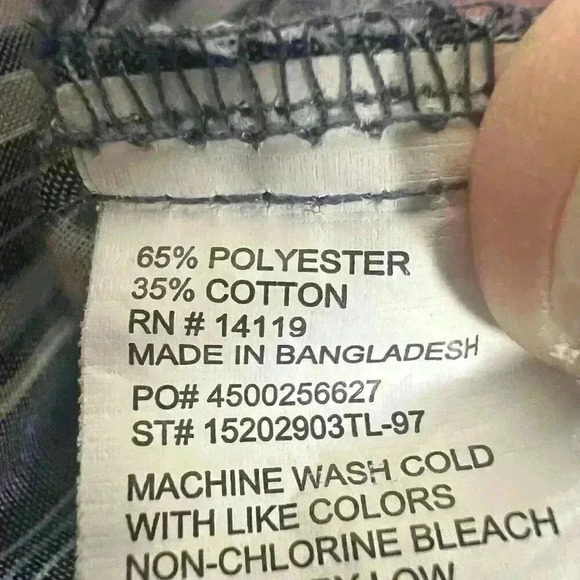 Ely Cattleman Pearl Snap Western Shirt Men XLT Tall Man Striped Blue Rodeo - Picture 9 of 9